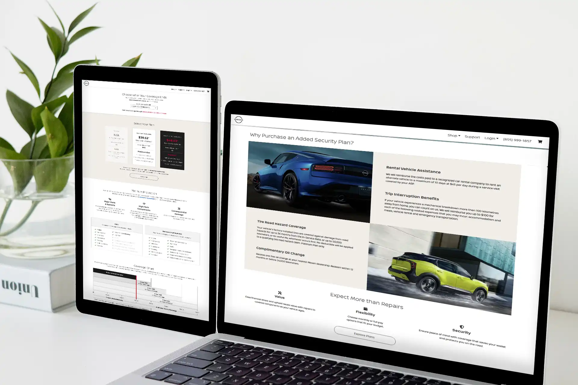 Nissan Canada Protection Products Pricing and Landing Pages