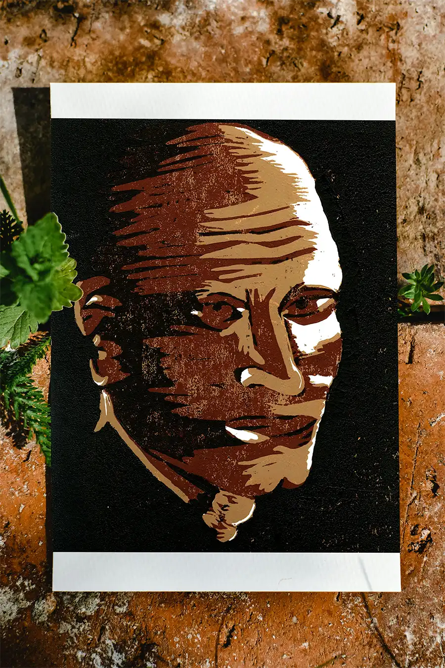 Etch and Layered Paint Poster