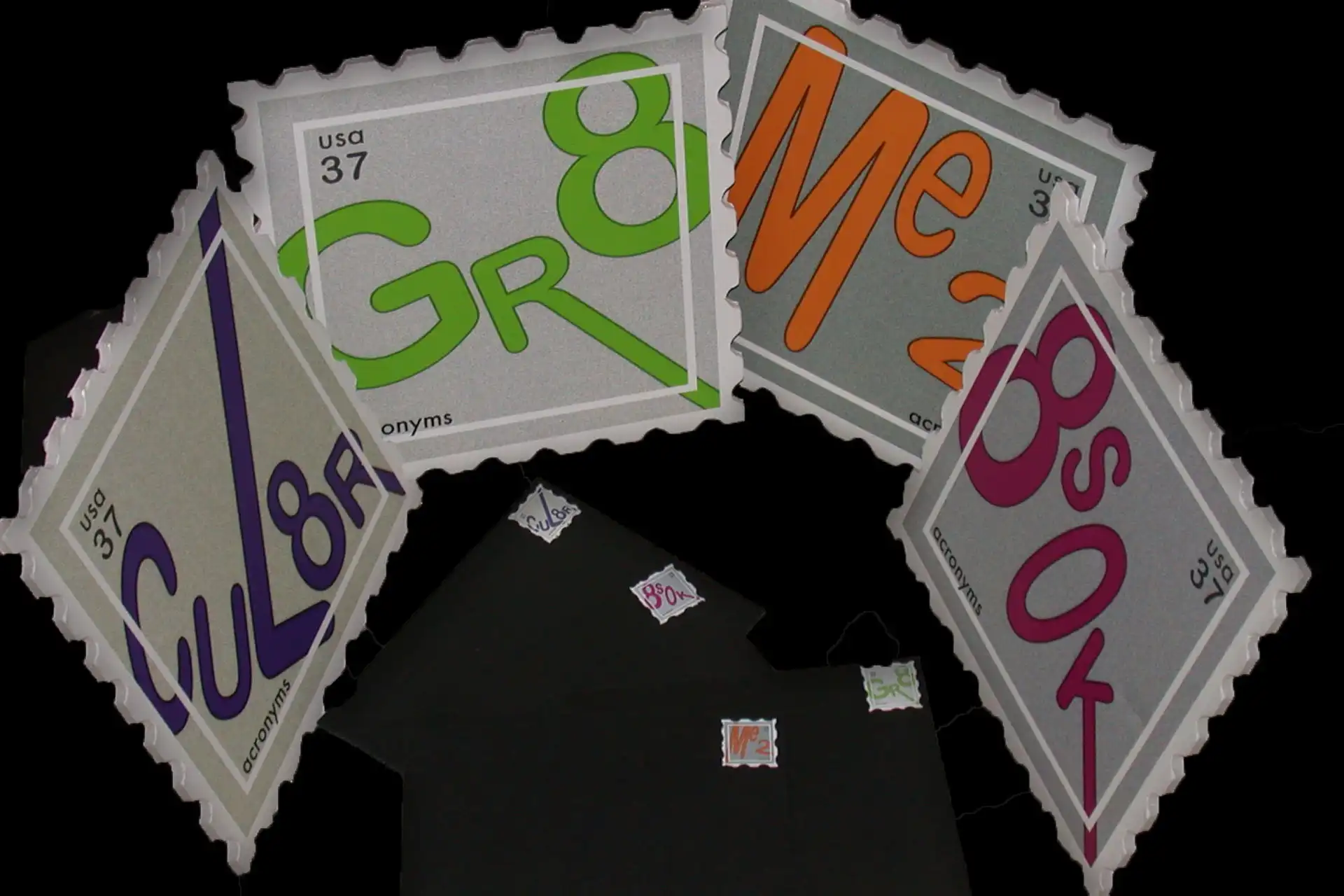 Enlarged Fun SMS Stamps