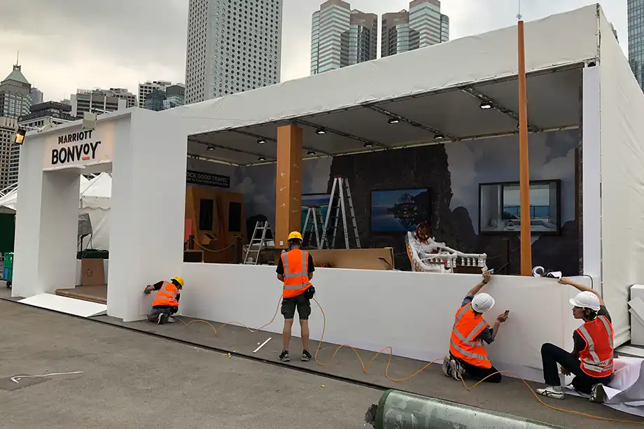 Bay of Beauty being assembled