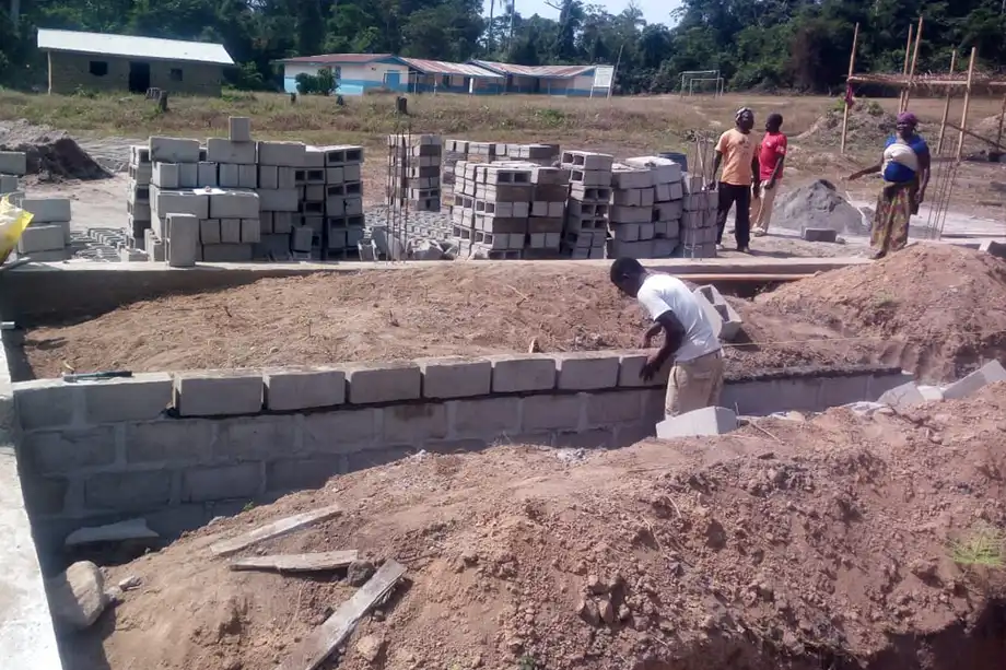 Birthing Center Walls Erection